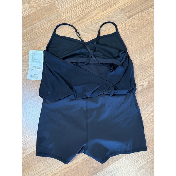 NWT Lululemon Dance To Yoga Leotard Black 1 Piece Size 10 Workout Barre Swim Gym - Picture 8 of 10